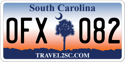 SC license plate OFX082