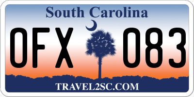 SC license plate OFX083