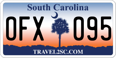SC license plate OFX095