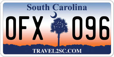 SC license plate OFX096