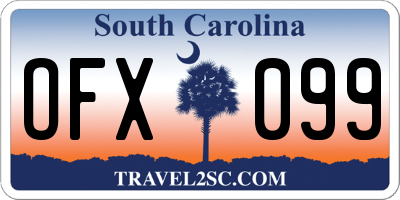 SC license plate OFX099