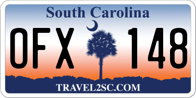 SC license plate OFX148