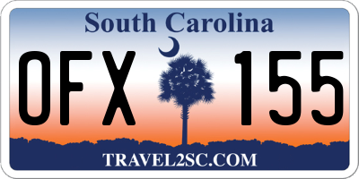 SC license plate OFX155