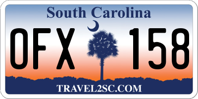SC license plate OFX158