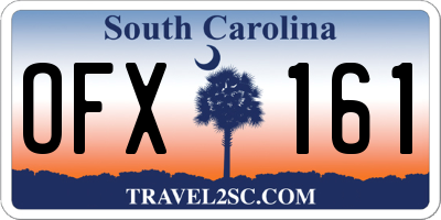 SC license plate OFX161