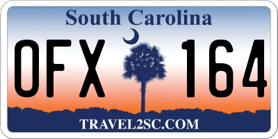 SC license plate OFX164