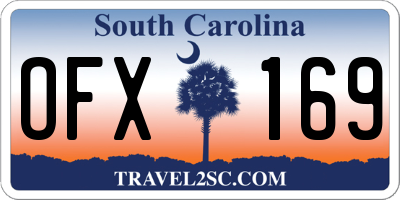 SC license plate OFX169