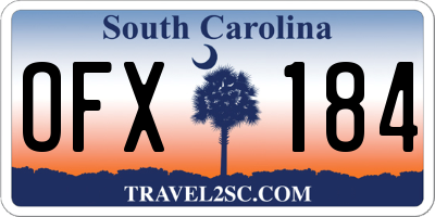 SC license plate OFX184