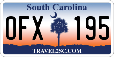 SC license plate OFX195