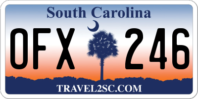 SC license plate OFX246