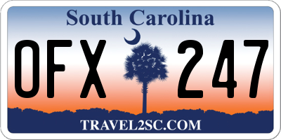 SC license plate OFX247