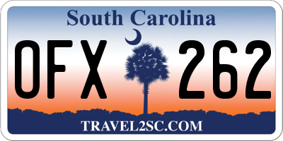 SC license plate OFX262