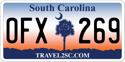 SC license plate OFX269