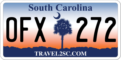 SC license plate OFX272