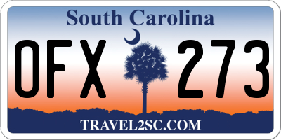SC license plate OFX273