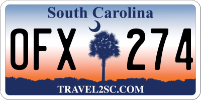 SC license plate OFX274