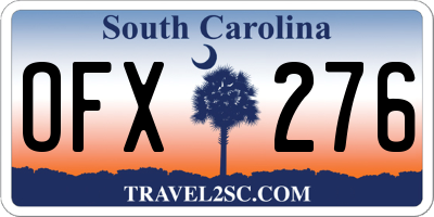 SC license plate OFX276