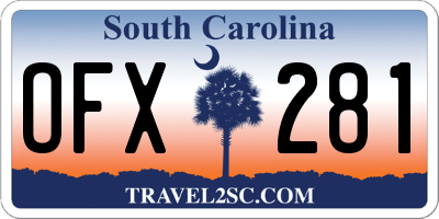 SC license plate OFX281