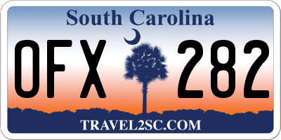 SC license plate OFX282