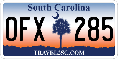 SC license plate OFX285
