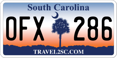 SC license plate OFX286