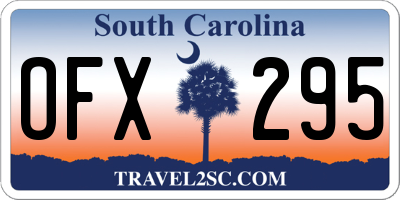 SC license plate OFX295