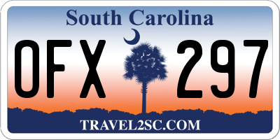 SC license plate OFX297
