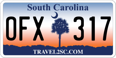 SC license plate OFX317