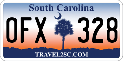 SC license plate OFX328