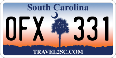 SC license plate OFX331