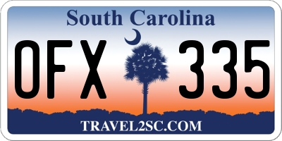 SC license plate OFX335