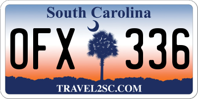SC license plate OFX336