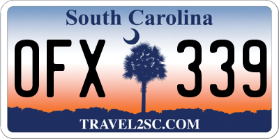 SC license plate OFX339