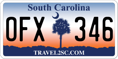 SC license plate OFX346