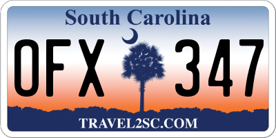 SC license plate OFX347