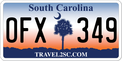 SC license plate OFX349