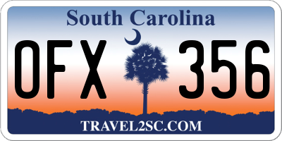 SC license plate OFX356