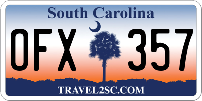 SC license plate OFX357