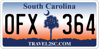SC license plate OFX364