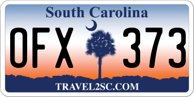 SC license plate OFX373