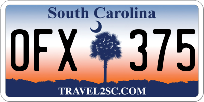 SC license plate OFX375