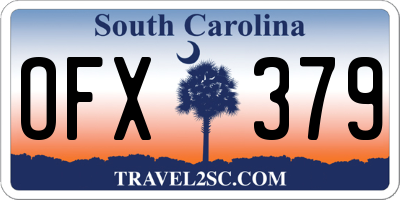 SC license plate OFX379