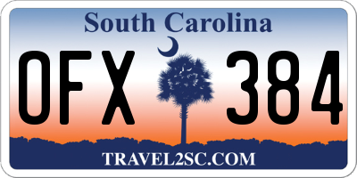 SC license plate OFX384