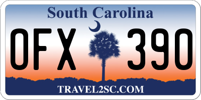 SC license plate OFX390