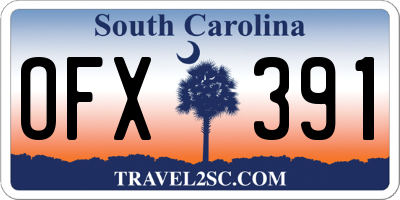 SC license plate OFX391