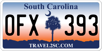 SC license plate OFX393