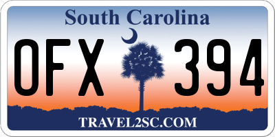 SC license plate OFX394