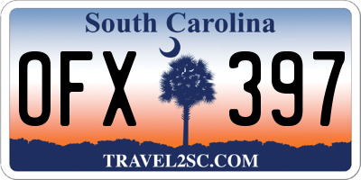 SC license plate OFX397