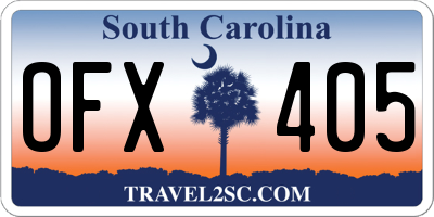 SC license plate OFX405