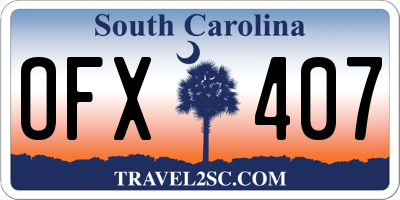 SC license plate OFX407